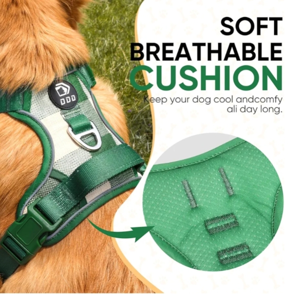 🐾 No Pull Dog Harness, Adjustable Dog Harnesses with Leash and Handle, L - Picture 6 of 10